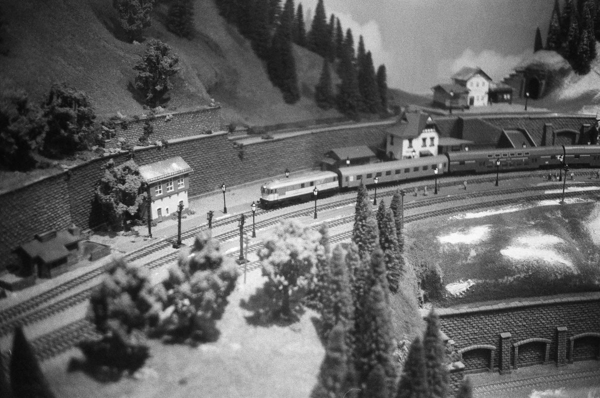 A model railway layout built using a track planner