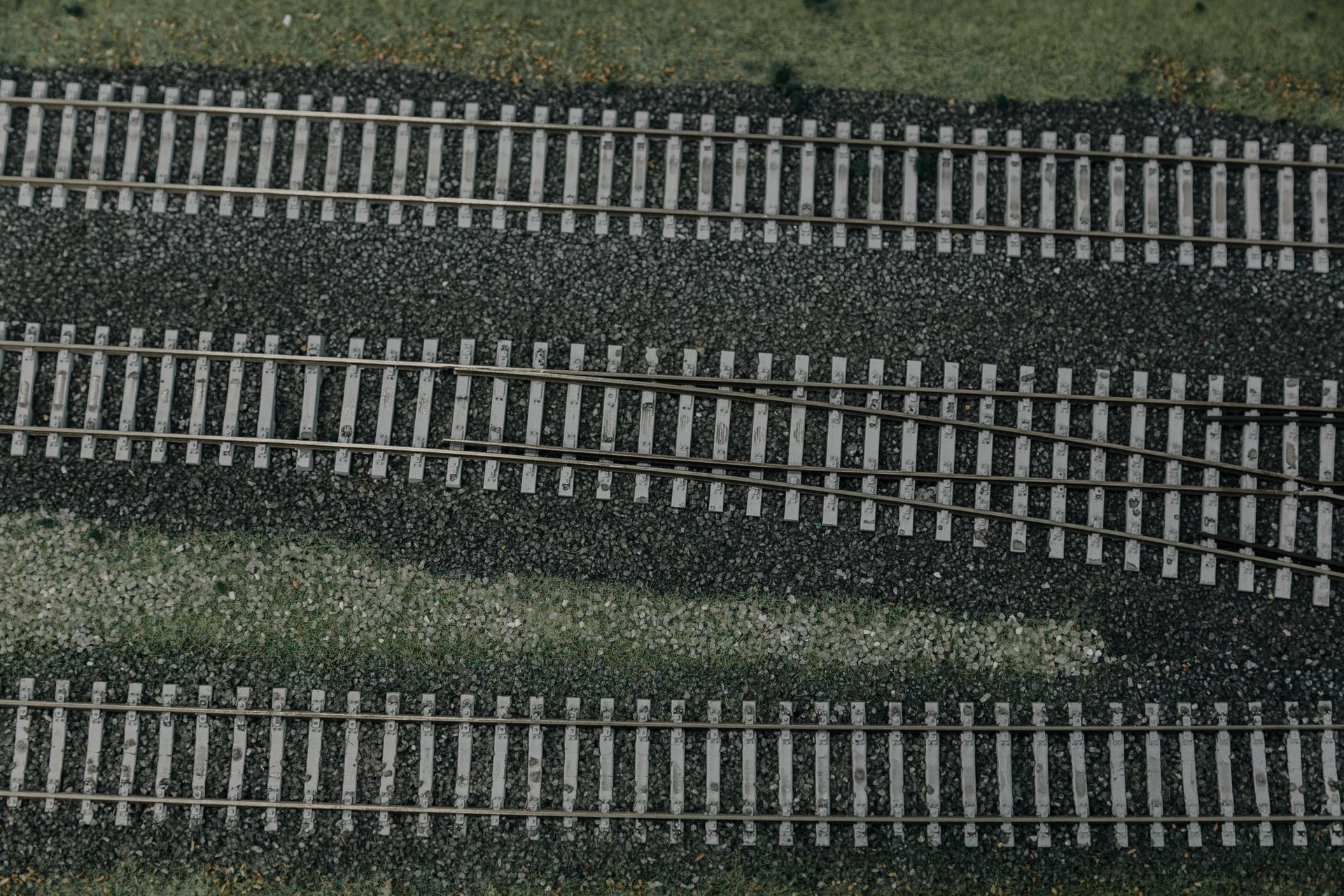 Clean model railway track